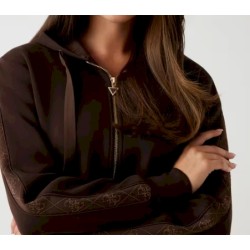 FELPA ZIP+ CAPPUCCIO SCUBA GUESS